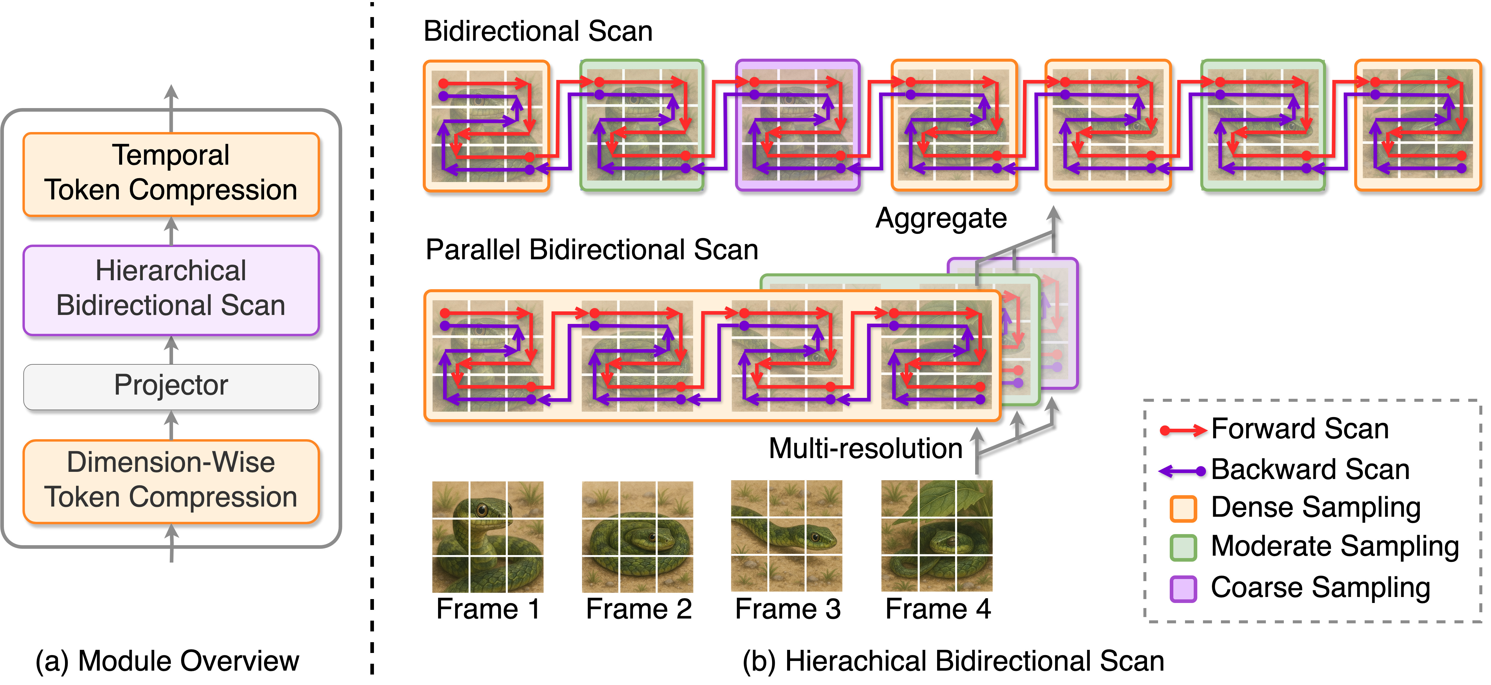 Aligned Hierarchical Bidirectional Scan
